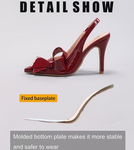 Nouveautés Printemps-Été - Nouveaux Arrivages : Chaussures d'extérieur rouges sexy à bout ouvert, à talons fins et bout rond - Style Rouge - Product Image 5