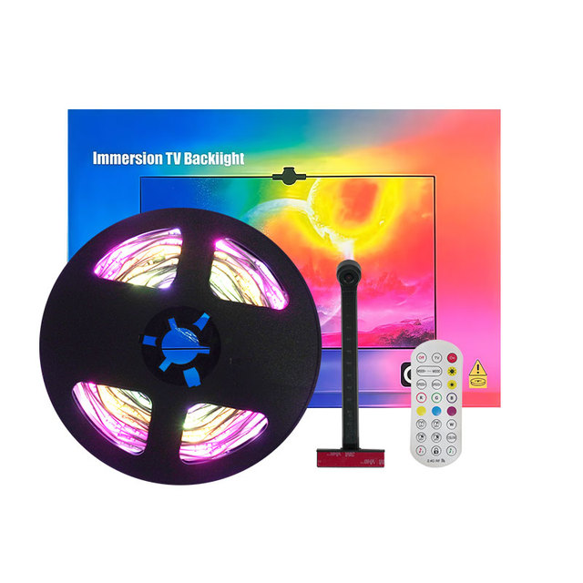 Joystar 5m Music Sync App Control TV Backlight RGBIC Wi-Fi 30LEDs/m Strip Light With Camera for 55-65 Inch TVs