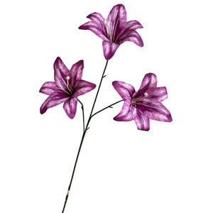 Hoa <span class=keywords><strong>Lily</strong></span> nhân tạo 3 đầu sang trọng sắp xếp kết dính có thể tái sử dụng cho địa điểm tổ chức đám cưới và trang trí Giáng sinh kiểu dáng nhà - Product Image 6