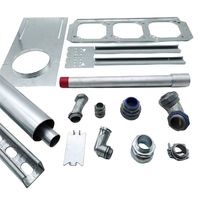 EMT 1/2 "Zinc Die Cast BX-Flex Squeeze Tipo Conector recto Acoplamiento de conector de conducto de metal flexible eléctrico