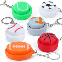 Porte-clés personnalisé en forme de ballon de basket, de football ou de baseball imprimé en 3D, porte-clés anti-stress, porte-clés Vk