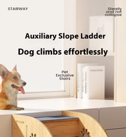 Rutschfeste Massivholz-Haustierrampe, Kletterstufen für Kleine Hunde & Katzen zum Sofa & Bett
