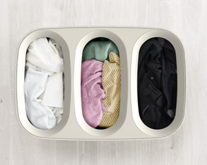 Panier à linge en gros 90L avec couvercle, 3 sacs amovibles, montage facile, trieurs de linge - Product Image 4