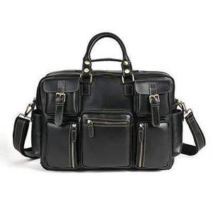 AndoBag - Maletín de Cuero Crazy Horse Vintage para Portátil de 15.5 Pulgadas para Hombre, Bolso de Mano de Piel de Vaca Genuina, Bolso de Hombro de Viaje 3061 - Product Image 6
