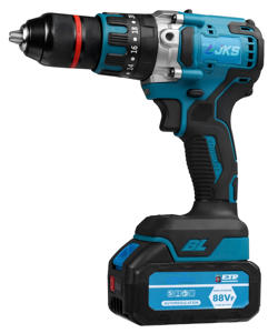 Taladro percutor inalámbrico <span class=keywords><strong>de</strong></span> litio <span class=keywords><strong>de</strong></span> 21 V azul, con brocas prácticas para diversas tareas - Product Image 1