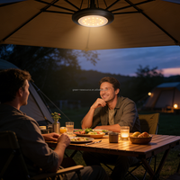 GNSOURCE Nouvelle Lampe Parasol 5V Super Lumineuse pour Cour, Fonctionnement par Interrupteur et Télécommande pour Camping, Barbecue, Jardin, Balcon
