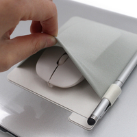 Support de souris fin pour ordinateur portable, pochettes universelles adhésives pour souris, étui portable pour disque dur, cadeau de bureau