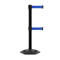 Barrière de ligne à double ceinture avec base en caoutchouc