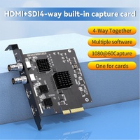Carte de capture vidéo PCIe interne à vente chaude, PCIe 2.0x2, 20 Go/s, 1080p, 60 Hz, 4 canaux SDI, pour la diffusion en direct