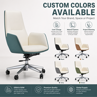 Chaise de bureau exécutive ergonomique élégante, revêtement en cuir PU, pivotante, réglable en hauteur, confortable, chaise de patron