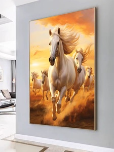 Décoration de luxe HD imprimé wallart <span class=keywords><strong>peinture</strong></span> <span class=keywords><strong>cheval</strong></span> <span class=keywords><strong>bleu</strong></span> cristal porcelaine décoration de la maison et LED <span class=keywords><strong>cheval</strong></span> <span class=keywords><strong>peinture</strong></span> - Product Image 5