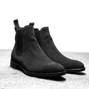 Chaussures américaines de grande taille en faux daim pour hommes à la cheville chaussures décontractées à enfiler mi-<span class=keywords><strong>mollet</strong></span> pour hommes chelsea boots - Product Image 1