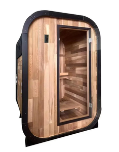 HELIUS - Sauna Panorámica de Vapor Estilo Cubo, Moderna, de Madera Maciza de Hemlock Canadiense, para 1-2 Personas, Ideal para Villas - Product Image 3