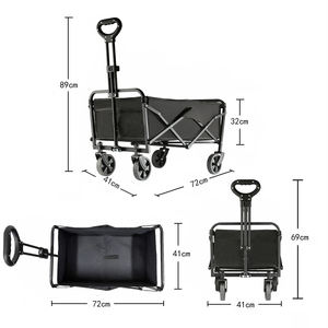 Collapsible Portable Picnic Fold Wagon Outdoor Camping Utility Folding Trolley Heavy Duty Large Capacity Wagon <strong>Cart</strong> - Product Image 4