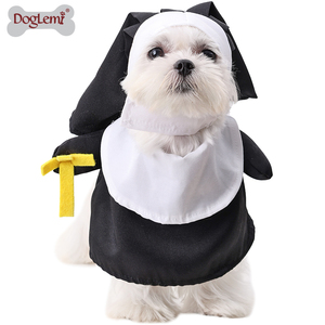 Hochwertige Polyester-Hunde mäntel Custom ized Classic Animal 'Nun' Design für Winter Frühling Halloween Haustier Dekorationen-Großhandel - Product Image 1