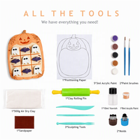 Kit de Peinture à l'Argile DIY Tic Tac Toe Certifié OEM CPC pour la Motricité Fine et Cadeau de Fête