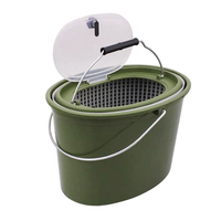 GARIDA 5L/10L/15L GCW-017 Seau à poissons vivants double couche avec poignée, panier de pêche en mer et en eaux rocheuses, équipement de pêche