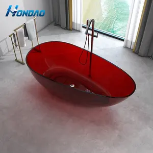 고품질 반투명 단단한 지상 수지 욕조 욕실을 위한 투명한 수지 욕조