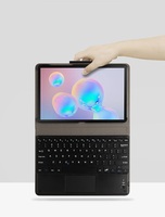 Casing Penutup Tablet Kulit Sandaran dengan Keyboard Touch Bar Nirkabel Yang Dapat Dilepas untuk Samsung Galaxy Tab S6 10.5 T860 865