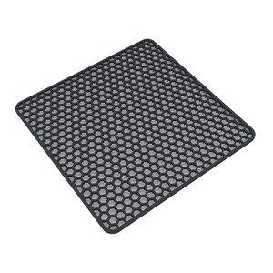 Silicone Sink Drain Mat Square Anti-Skid Hollow Design Kitchen Draining Rack Purple Pink Yellow Dark Gray - Product Image 2