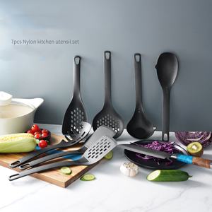 6 pezzi eco-friendly in Nylon <span class=keywords><strong>accessori</strong></span> per la <span class=keywords><strong>cucina</strong></span> lunghi in acciaio inossidabile comodi strumenti moderni per <span class=keywords><strong>bambini</strong></span> in plastica ragionevolmente - Product Image 3