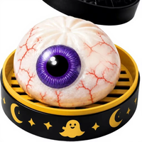 Caja Sorpresa de Juguetes Sensoriales con Purpurina de Halloween, Set de Juguetes Antiestrés con Diseño de Calabaza y Ojo de Fantasma, Regalo Adorable