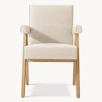 Fauteuil de loisirs Sasanid, fauteuil en bois massif, restaurant américain, fauteuil en tissu Jacob pour salle à manger