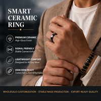 Bague Intelligente NFC, Paiement Intelligent, Bague Imperméable Portable pour Hommes et Femmes, Logo Personnalisé