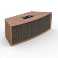 Haut-parleur portable sans fil stéréo super basse 5.0, barre de son en bois et tissu, haut-parleur actif pour ordinateur de bureau, pour les fêtes