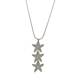 Fashion Pendant Necklace 316L Stainless Steel PVD Gold Plating <b>Star</b> <b>Design</b> Long Chain Statement Jewelry - Product Image 1