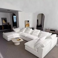 Canapé d'angle populaire de la série Cloud pour la maison, avec un coussin d'assise en mousse à mémoire de forme haute densité, idéal pour appartement, salon, hôtel, villa