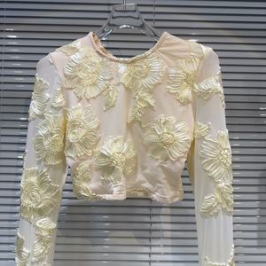 Women's Embroidered Floral Backless <b>Top</b> and Skirt 2-Piece Set Fashion - Product Image 5