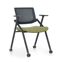 Chaise de formation pliable en plastique robuste et polyvalente pour bureau, salle de conférence, mobilier de salle de formation, chaise en maille mobile