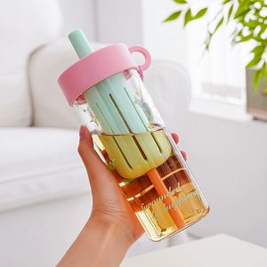 780ml 2025 été adulte étudiant enfants en plastique paille tasse bouteille <span class=keywords><strong>d</strong></span>'eau avec filtre - Product Image 5