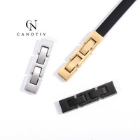 Fermoirs de bracelet en acier inoxydable de haute qualité, dorés/noirs/argentés, pour la fabrication de bijoux, connecteurs DIY