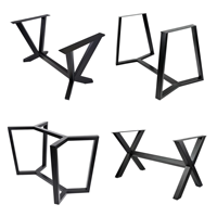 Piétement de table en fonte, socle rond robuste avec cadre croisé pour table de café ou de salle à manger industrielle