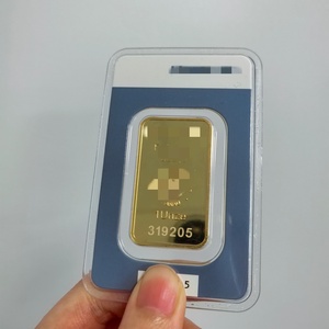 Nuova Lingotto d'Oro Placcato in Ottone da 1 UNZA (1oz) con Numero di Serie, Artigianato Metallico Svizzero, Lingotto Solido in Oro 24k - Product Image 5