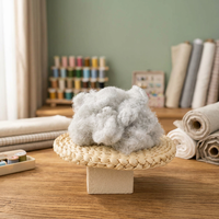 Polyester recyclé de qualité supérieure 20D 51mm, en fibres courtes, uni, non-crépus, sans silicone, recyclable, résistant à l'abrasion et anti-boulochage
