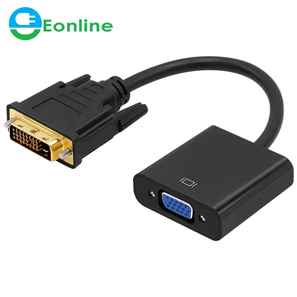 EONLINE DVI-D 1080P DVI 24 + 1 25Pin Sang Cáp VGA Bộ Chuyển Đổi Cho Card Đồ Họa NVIDIA Máy Chiếu HDTV