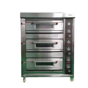 Electric Deck Oven For Bread 3 Deck 12 Trays Gas Bakery Oven Bakery Machine with Timer Control/Bakery Ovens For Sale