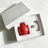 Diffuseur de parfum en céramique Finru avec fleur en céramique, huile essentielle pour la maison, aromathérapie, coffret cadeau pour salon et salle à manger