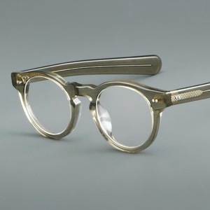 Kính mắt tròn thời trang unisex chất liệu acetate kiểu retro, màu đen nâu, gọng dày, phong cách Ý, mẫu mới <span class=keywords><strong>2025</strong></span> - Product Image 2