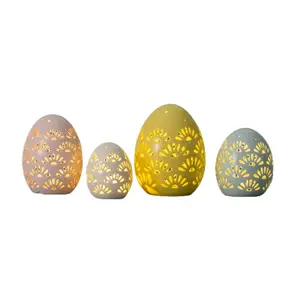 Wholesale LED Light Ceramic Easter Decoration Eggs Porcelain Easter Eggs