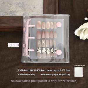 Présentoir portable compact transparent pour faux ongles – Support en plastique pour catalogue de couleurs et présentation de capsules d'ongles pour salon de manucure - Product Image 6