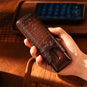 Caja de Cigarros de Cuero de Lujo Vintage ZENOS para Hombre, de 2 Piezas, con Acabado Pulido Espejo, Resistente a la Humedad, Portátil para Camping/Viajes - Product Image 2