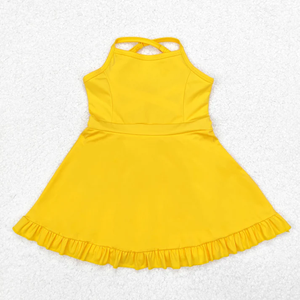 Robe de sport pour enfants à prix d'usine, short pour filles jusqu'aux genoux, robe de yoga 1 pièce - Product Image 4