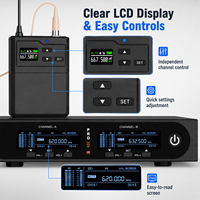 Sistema de Auriculares Inalámbricos de Doble Canal EX602-T, Micrófono Inalámbrico UHF True Diversity para Espectáculos y Presentaciones