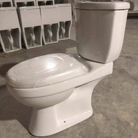 Ensemble WC et lavabo en céramique minimaliste deux pièces, cuvette de toilette en céramique avec évacuation en S
