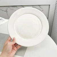 Assiette carrée en céramique blanche, plat de service en porcelaine, vaisselle de traiteur, ligne de produits pour commerçants et stations de service