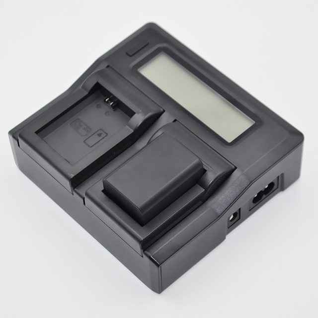 Portable Dual USB DC Li-Ion Battery Charger with LCD Display Power Electric Charger for NPF Series Camera Battery